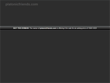 Tablet Screenshot of platonicfriends.com